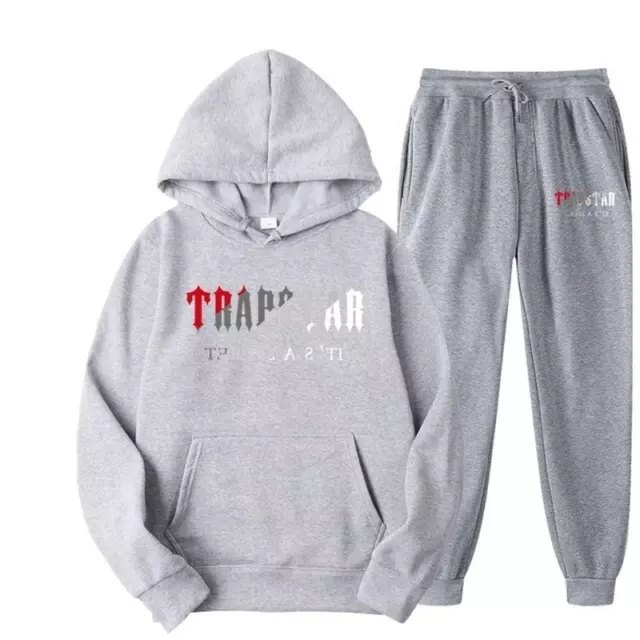 Trapstar Tracksuits Two Pieces Loose Set Hoodie & Pants Jogging Hooded Set uk A