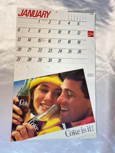 Coca-Cola 1985 Coke Is It Vintage Calendar