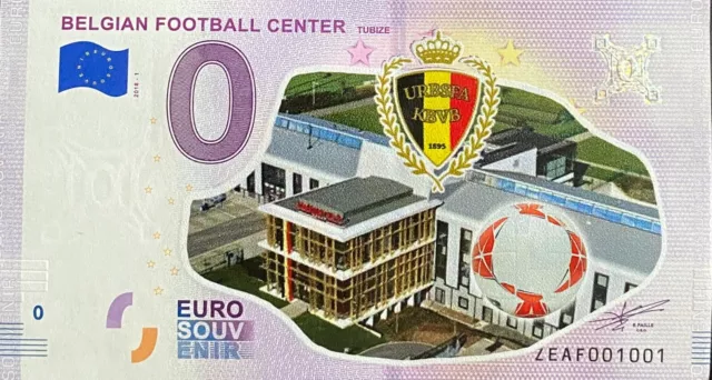 Billet 0 Euro Belgian Football Center  Belgique 2018 Couleur N° Radar 1001