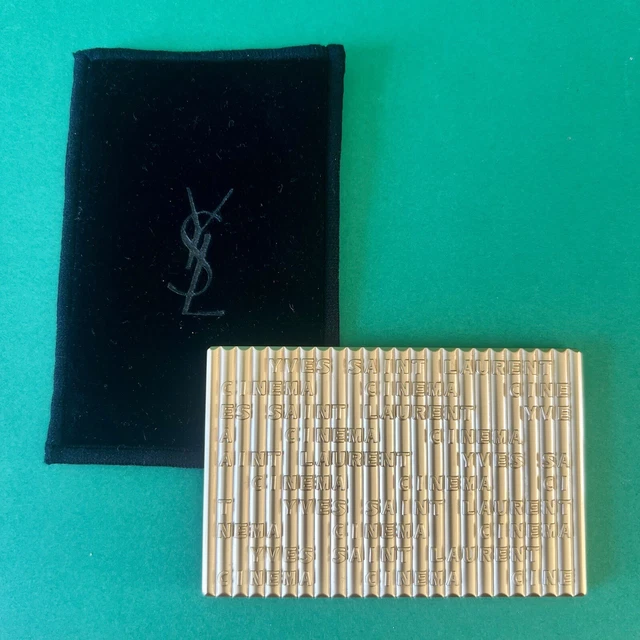 miroir de poche Ysl Yves Saint Laurent - Cinema - metal doré - compact mirror