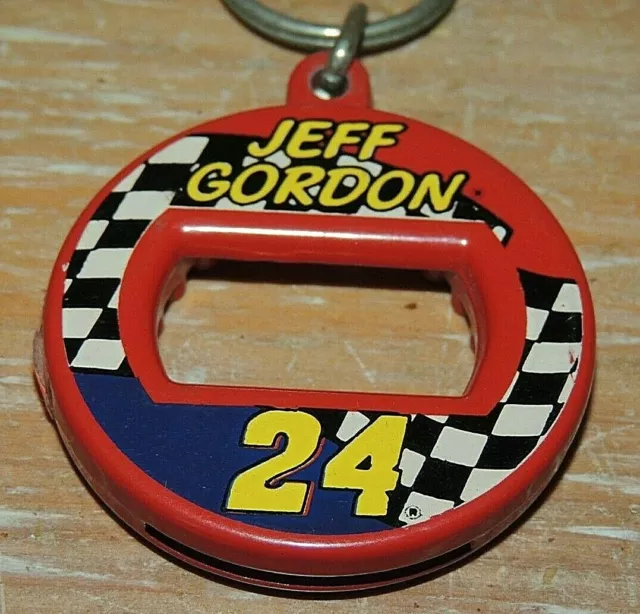 NEW VINTAGE NASCAR JEFF GORDON BEV KEY 3 in 1 CAN BOTTLE TWIST OPENER KEYCHAIN