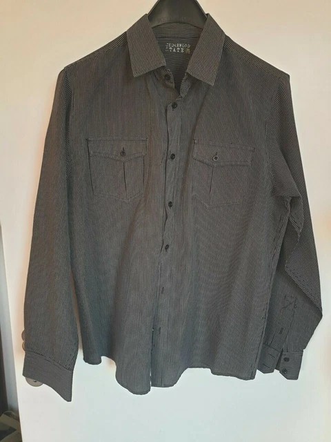 Chemise Homme Cedar Wood State Coton Rayures Violettes – Coupe Slim Taille M