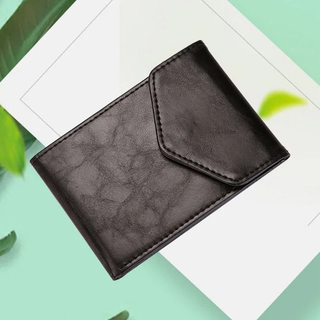 2 Pochette Piatte Con Cerniera - Portamonete Per Monete, Documenti, Passaporto, Nero In Tessuto Oxford