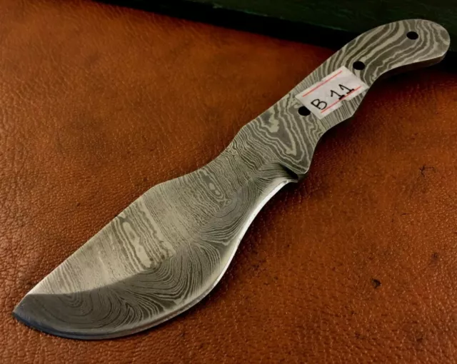 Handmade Pattern Welded Damascus Steel Knife Blank Blade-Mini Tracker-B11