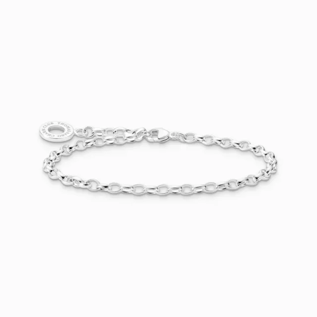 THOMAS SABO feines Charmarmband, 925 Sterlingsilber, X0163-001-12