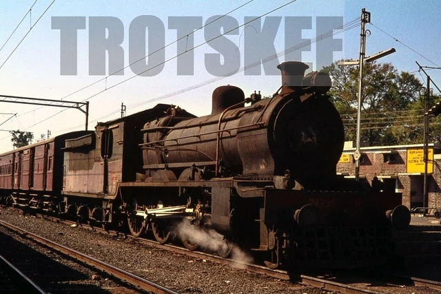 35mm Slide INDIA Indian Railways Steam Loco 24295 Vadodara c1976 Original