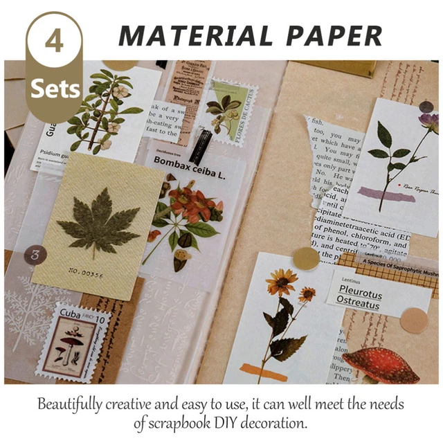 4 Sets Dekorative Papiere Antiken Brief Papier Diy Scrapbooking Material Papier 4