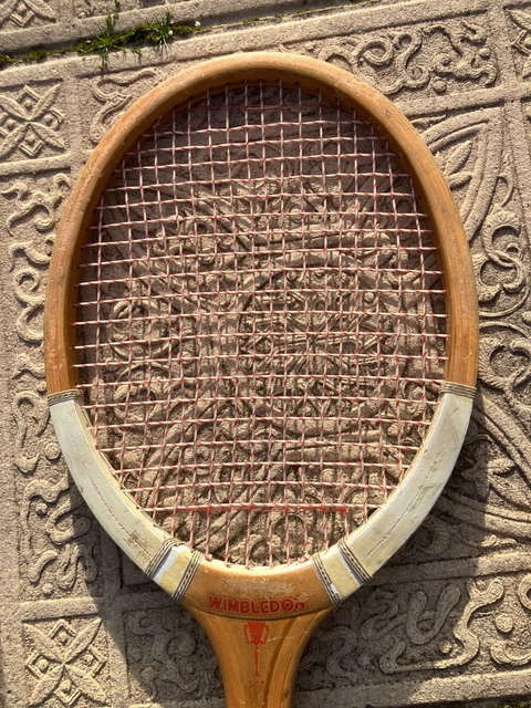 Ancienne Raquette De Tennis En Bois Vintage Avec Presse – Années 60 – Bel état
