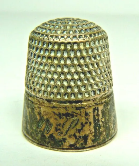 1913-1933 Goldsmith Stern Sterling Silver Thimble GSC Fouled Anchor Monogrammed