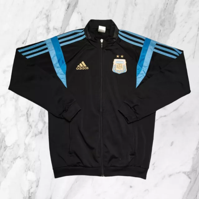 ADIDAS Vintage AFA Felpa Zip Uomo Argentina Calcio Giacca Tuta Taglia S