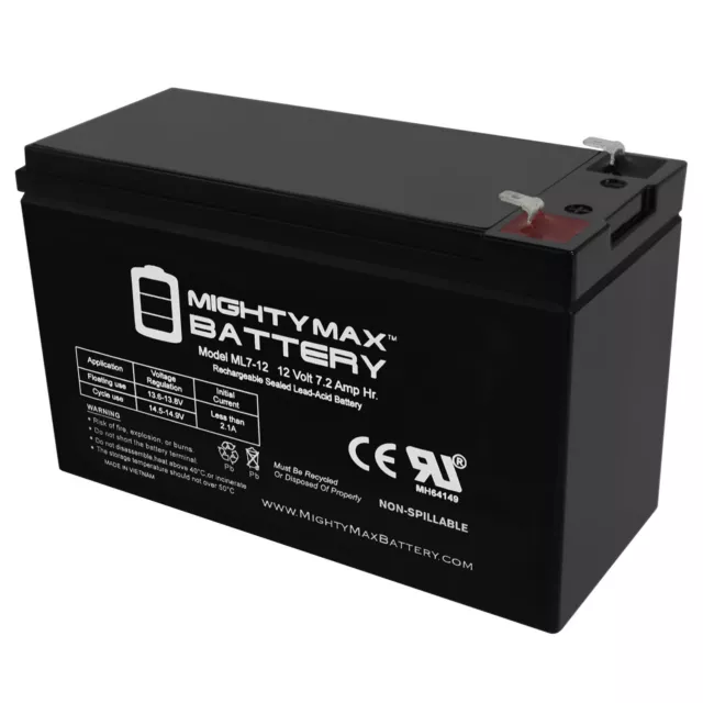 Mighty Max 12V 7Ah Battery Replacement for Power Sonic PS-1270