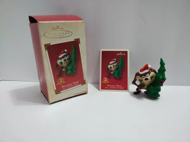 Hallmark Keepsake 2002 Looney Toons Holiday Treat Taz Tasmanian Devil Ornament