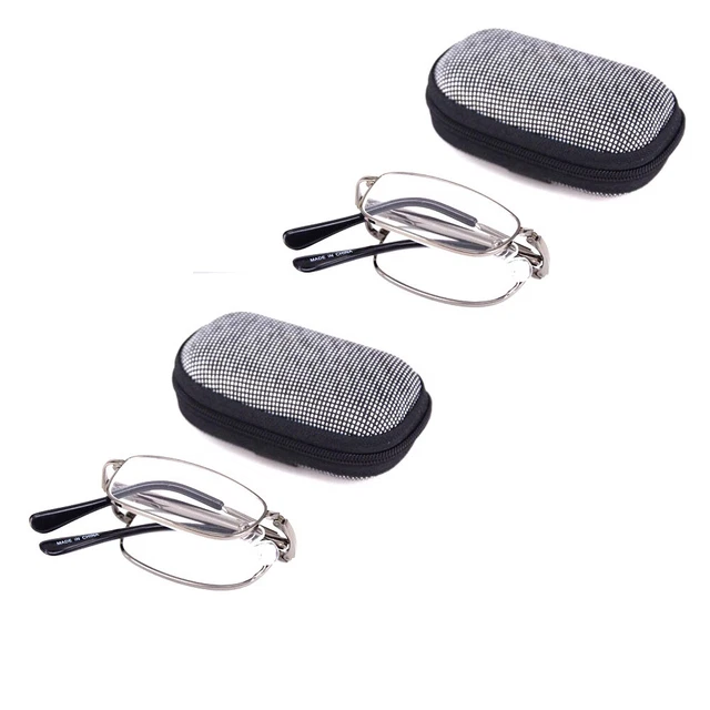 2 Pairs Metal Gunmetal Reading Glasses Readers +1.00 ~ 3.50 Mens Womens C