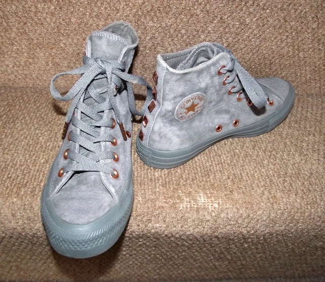 Grey studded converse online