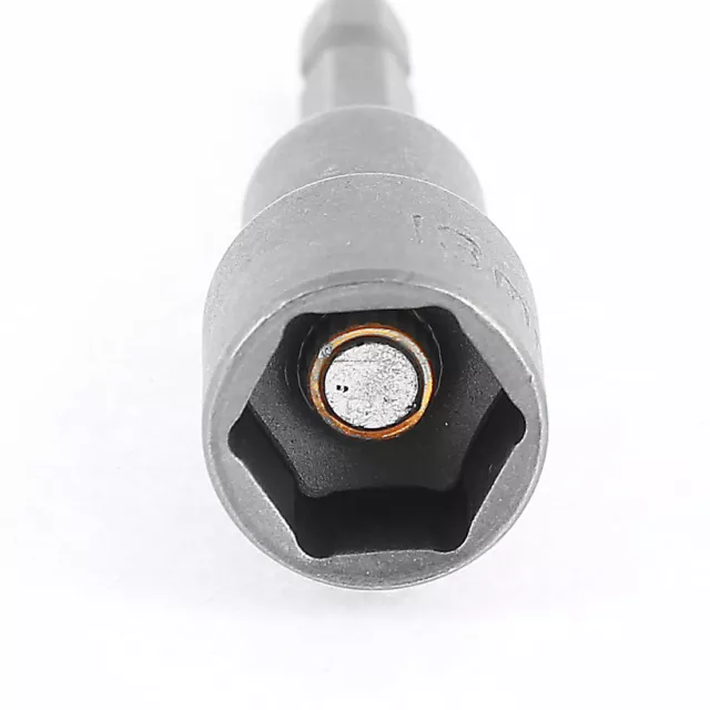 13mm Socket Magnetic Nut Driver Setter Adapter Hex Drill Bit Gray 2