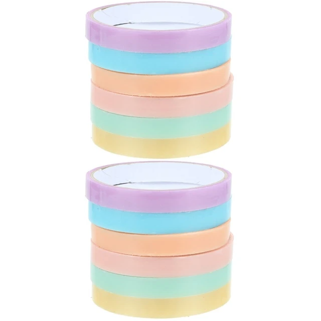12 uds cintas adhesivas de colores multifuncionales prácticas para niños