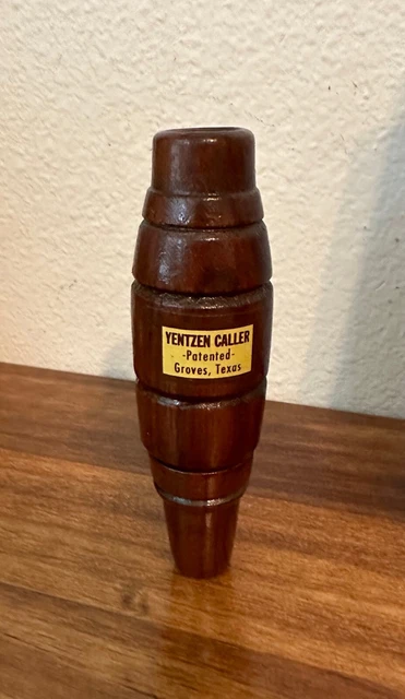Vintage YENTZEN CALLER Wood Duck Call,  Groves, Texas