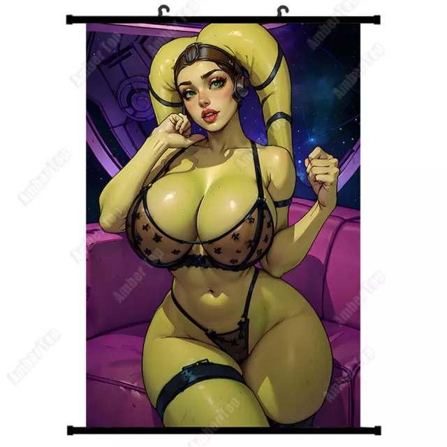 Anime Game Poster Role Woman Warrior Painting Wall Scroll Poster 60x90cm