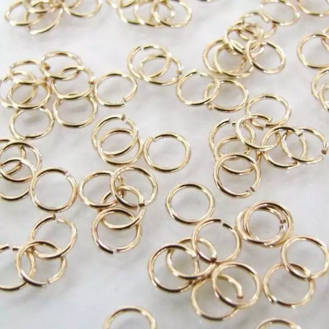 50 - 14K Gold Filled 5mm Jump Rings 22 gauge Open, Made in USA, GF9