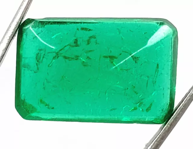 Exclusive Green Emerald 22.15 Ct EGL Certified Natural Emerald Cut Gemstone AUV