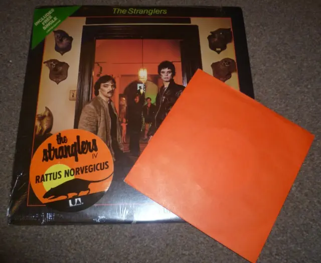 The Stranglers IV Rattus Norvegicus Vinyl LP + Free 7" & Sticker + Promo Sticker