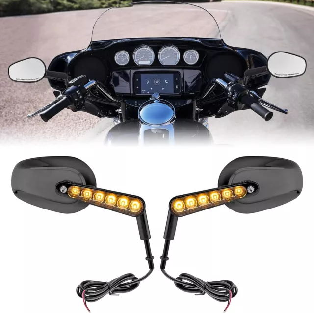 Motorrad Rückspiegel LED Blinker Spiegel  Für Harley Davidson V-Rod Muscle VRSCF