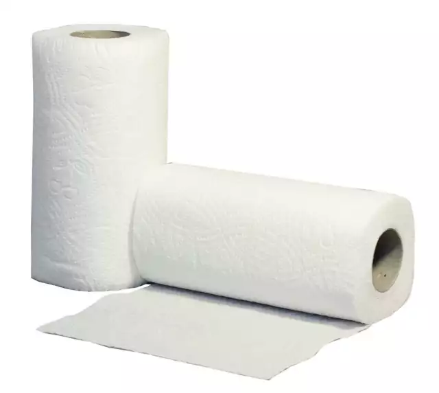 24 Bliss Kitchen Rolls Towel 10m Per Roll 2 Ply White Strong & Absorbent OFFER 2