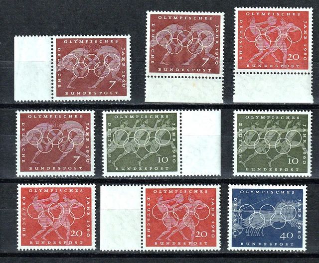 Rest-Lot BRD MiNr. 332-35 ** , postfrisch / Olympiade 1960 Rom