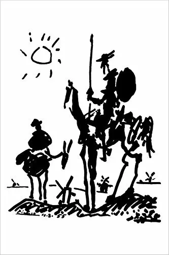 Don Quixote by Pablo Picasso 36x24 Print Poster Famous Painting Man of La Mancha Don Quixote by Pablo Picasso 36x24 Print Poster Famous Painting Man of La Mancha