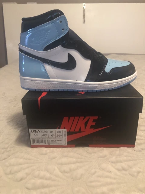 Jordan 1 Retro High UNC Patent US Size 9W (7.5M) Brand New 100% Authentic W/ Box Jordan 1 Retro High UNC Patent US Size 9W (7.5M) Brand New 100% Authentic W/ Box