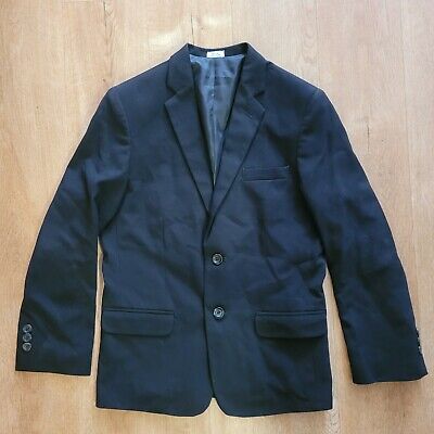 Calvin Klein Boys Blazer Suit Jacket Size 12 BLACK 2 Button Year Round Formal