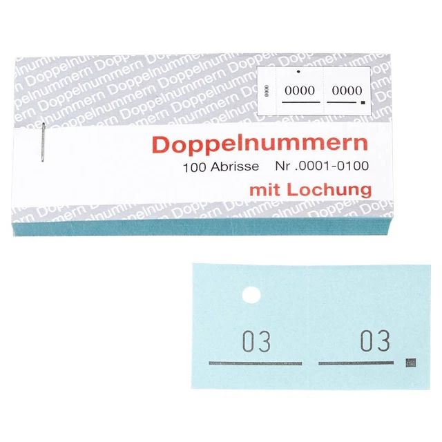 5 WOLF & APPENZELLER Doppelnummernblöcke 01-100, 101-200, 201-300, 301-400,...