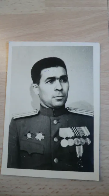 Foto Portrait Russische Offizier 100% Original UDSSR Nr-15