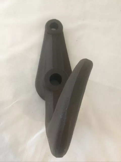 Vintage Hook Industrial salvage ~ Solid Cast Iron ~ Heavy Duty  5 lbs EVC