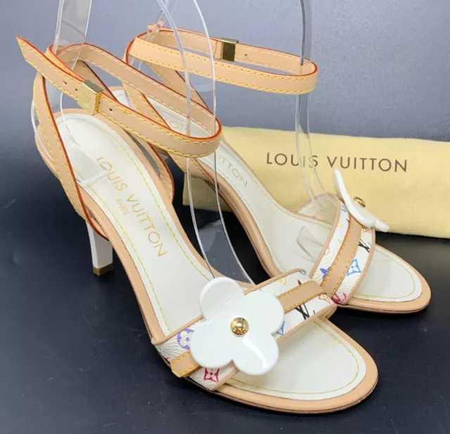 Sandales de luxe Sandals de luxe Designers Louis Vuitton LV Pantoufles  Diapositives Brocart Floral Cuir Véritable Flip Femmes Chaussures Sandal