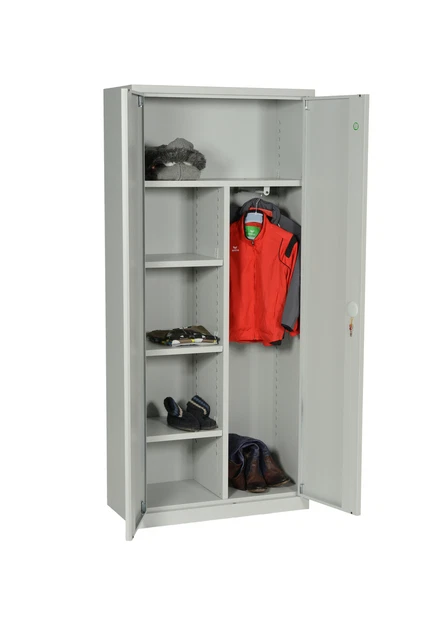 Akten- und Kleiderschrank 1800x800x380 mm Lichtgrau