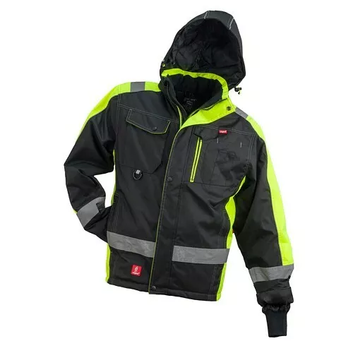 Warme Arbeitsjacke URG GL-8365 Schutzjacke Winterjacke Kapuze gefüttert Jacke