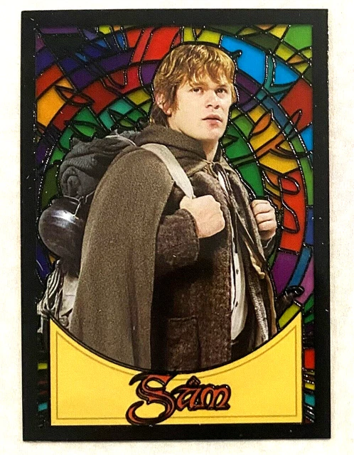 2006 Topps Lord of the Rings Evolution Samwise Gamgee Stained Glass #S10 !!!