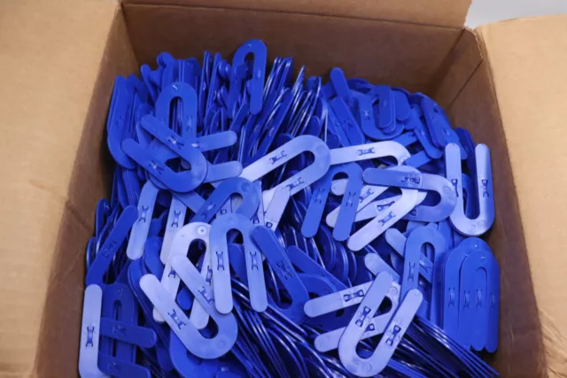 (1000-Pk) Glazelock Shims Inc Interlocking Horseshoe Shims Blue Plastic 3" L