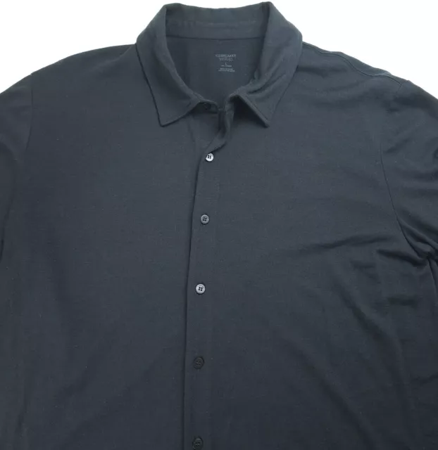 LARGE Icebreaker Button Down Shirt 100% Merino Wool Men’s Long Sleeve Black