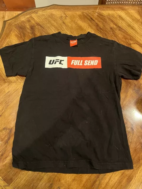 Full Send x UFC Shirt Mens XL Box Logo Tee Black Nelk Collab Short Sleeve