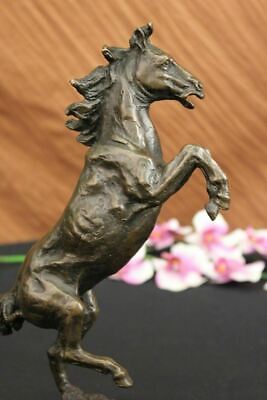 French Artist Barye Rearing Arabian Horse Wild Bronze Sculpture Statue Gift DEAL