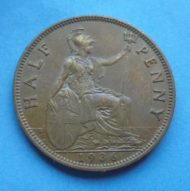 1936 George V., Halfpenny, as shown.