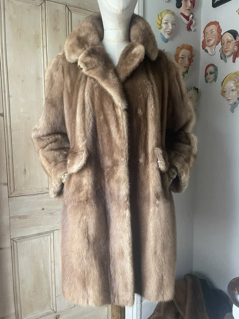 Full length ranch mink coat on sale