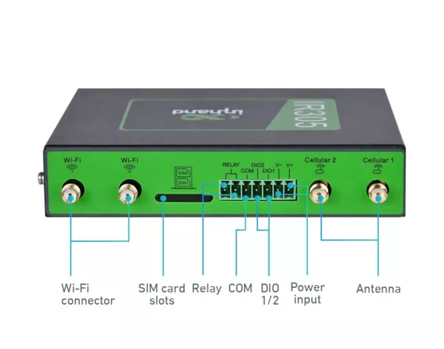 IR305 5 Ethernet port Industrial IoT LTE 4G Router Wireless Dual Sim Slot Unlock 3