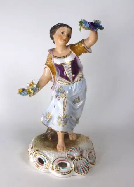 ROYAL CROWN DERBY FIGURE FOUR SEASONS "SPRING" c.1966 - M.MASON