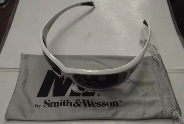 Smith & Wesson SW103-20-ID White Frames Smoke Lens Shooting Glasses