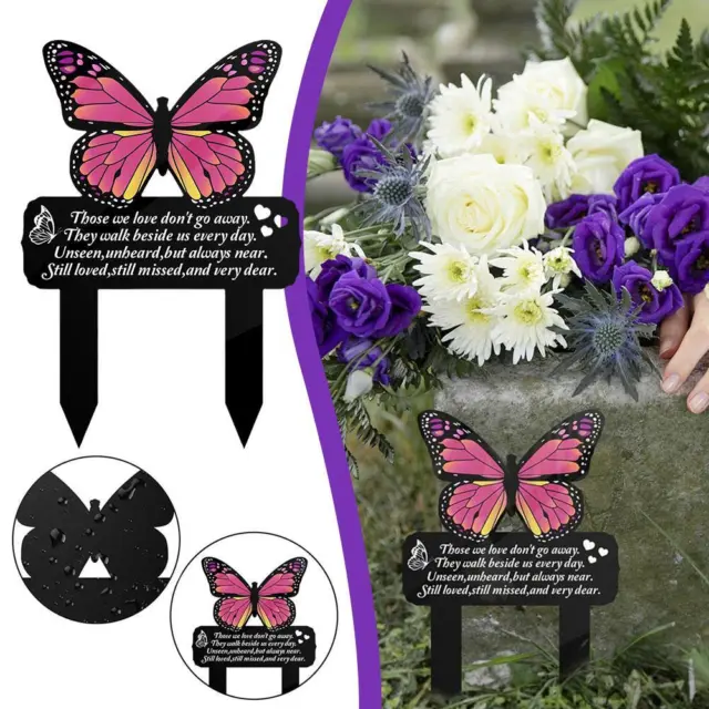 Targhe a farfalla tomba cimitero pennarelli commemorativi per arredamento giardino esterno