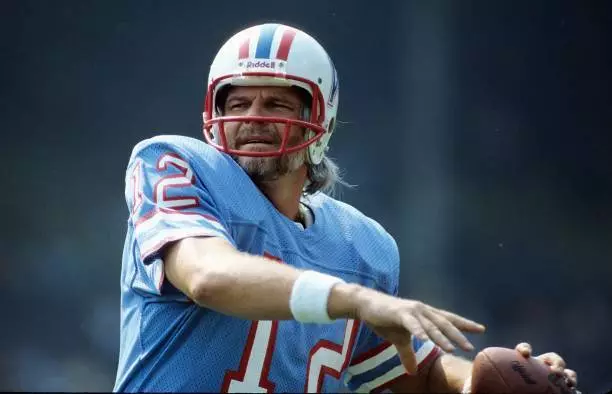 Quarterback Ken Stabler Of The Houston Oilers 1980s Old Football Photo