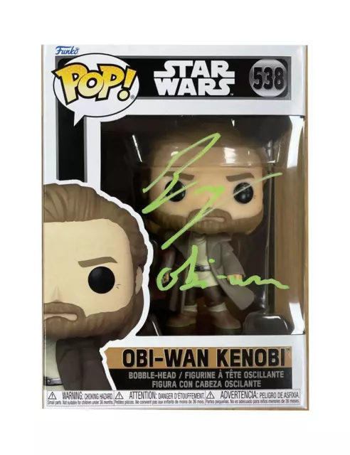 Star Wars Funko Pop 538 Signed by Ewan McGregor "Obi Wan" AUTHENTIC WITH COA